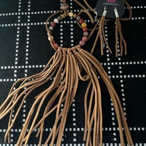 Paparazzi Earthy Fringe Necklace Set